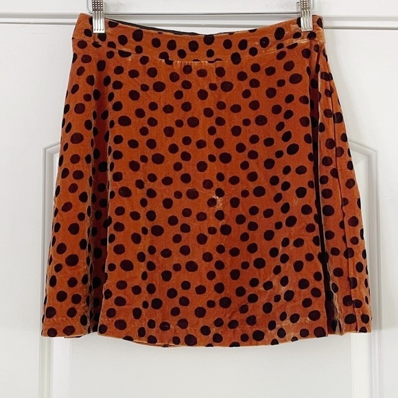 Madewell Velvet Circle Mini Skirt Leopard Dot - 4 - Picture 5 of 10